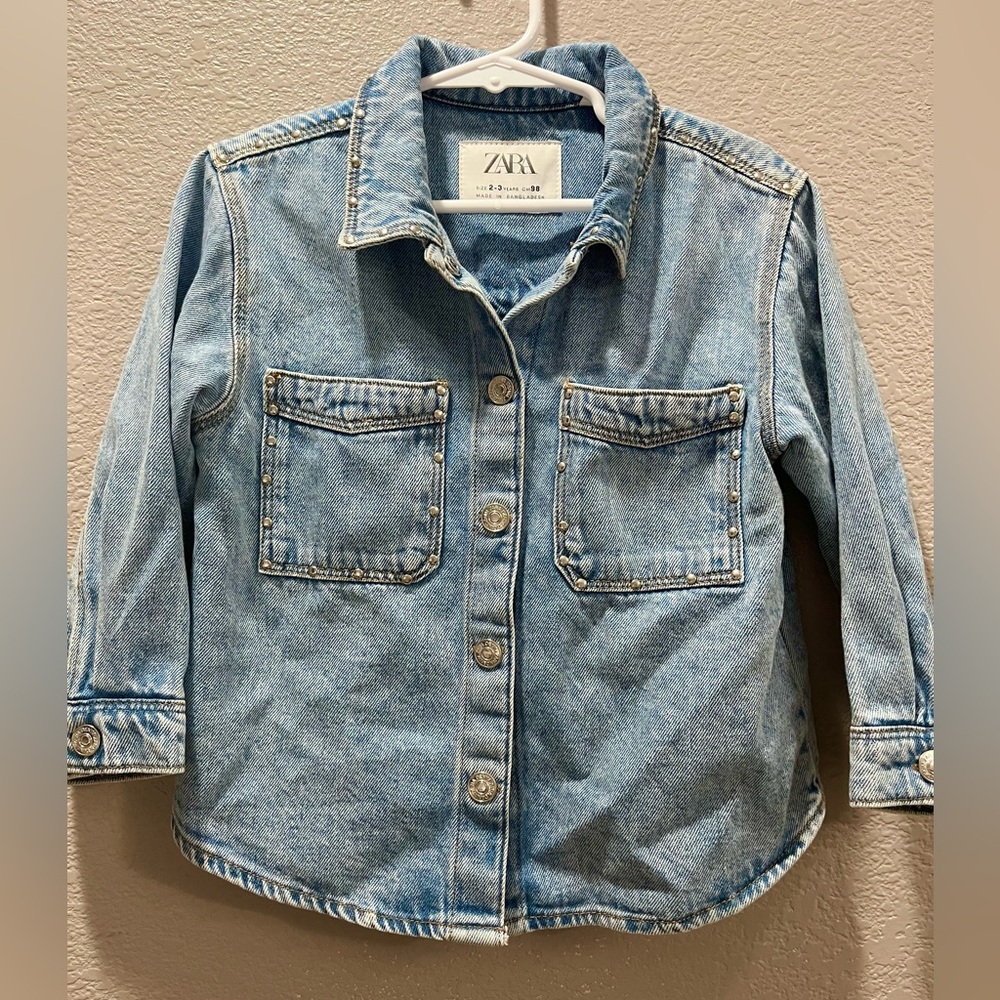 Zara Girls Denim Shacket size 2-3 years